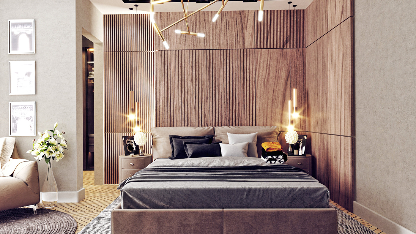 3ds max architecture bedroom interior design  visualization vray
