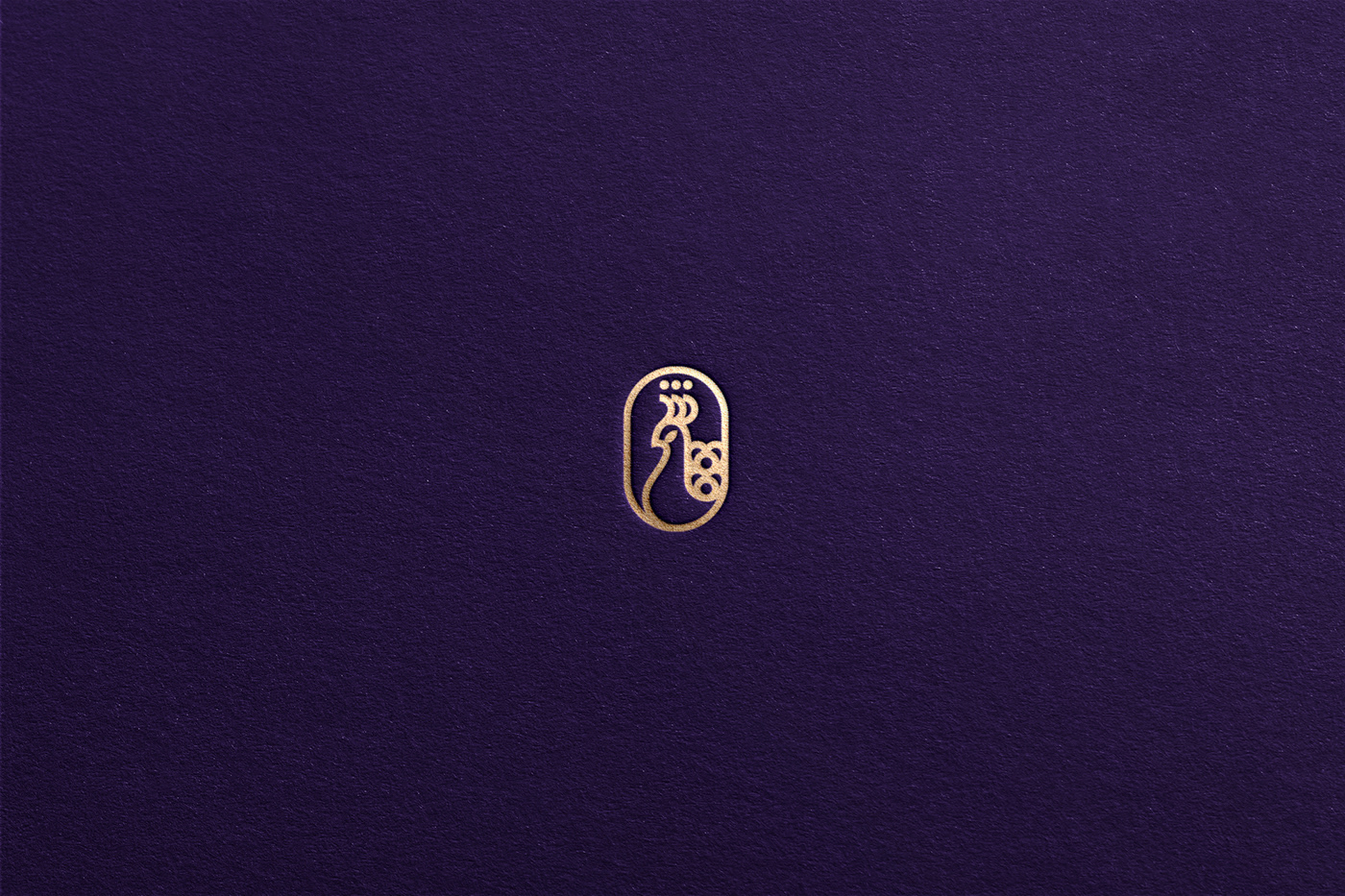 brand identity business card gold hochiminh logo peacock persian purple saffron vietnam