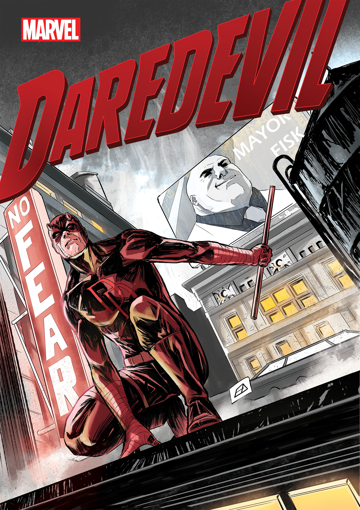 Daredevil hell's kitchen marvel blind SuperHero fanart comics cover