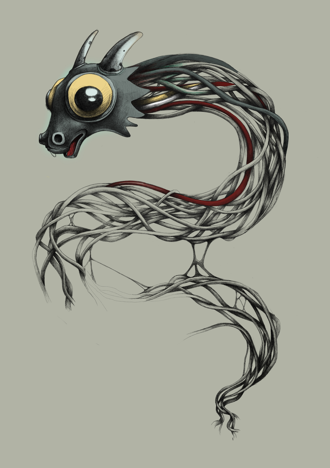 ipad pro Procreate Character design  monster texture pencil eyes surrealism