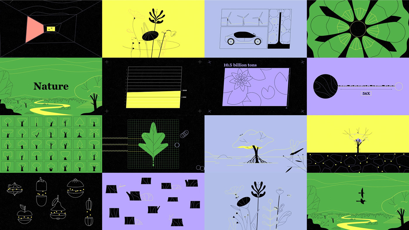 2D Animation cartoon Digital Art  environment Flowers illo illotv motion graphics  Nature Sustainability