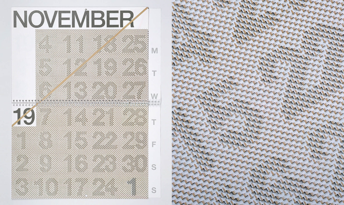 risograph graphic design  odotoo calendar prints