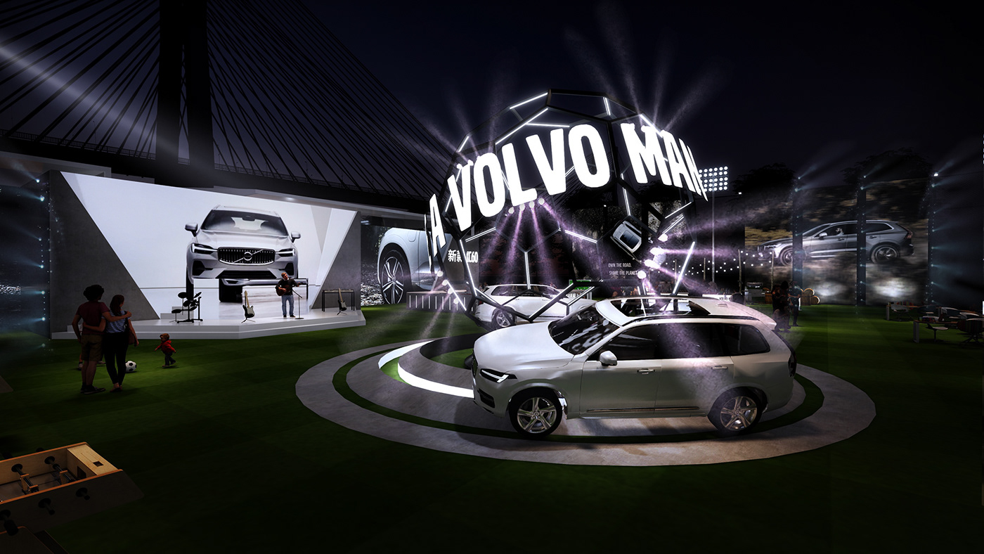 Carnival EUROPEAN CUP Event festival football launch Mapping Show Stage Volvo