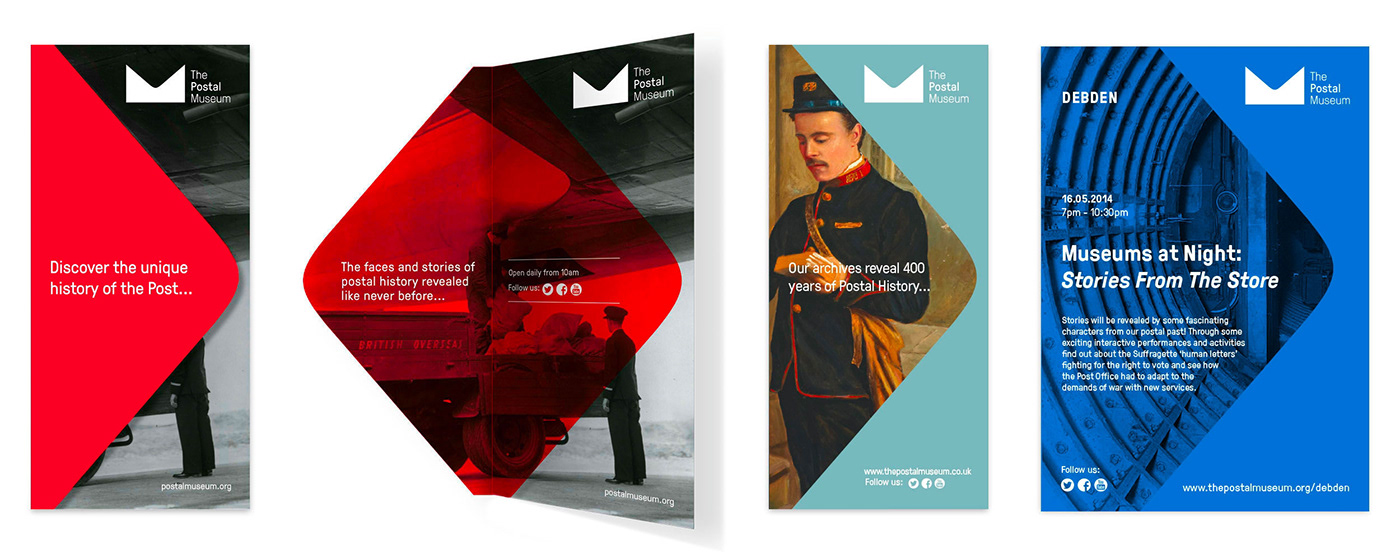 postal museum branding  red Overlay Altogether Creative guidelines