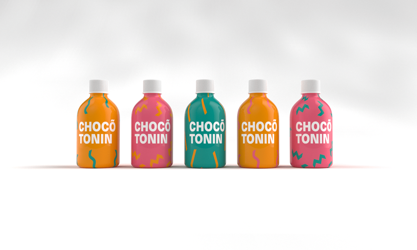 Liquid chocolate bottle Packaging Colourful 