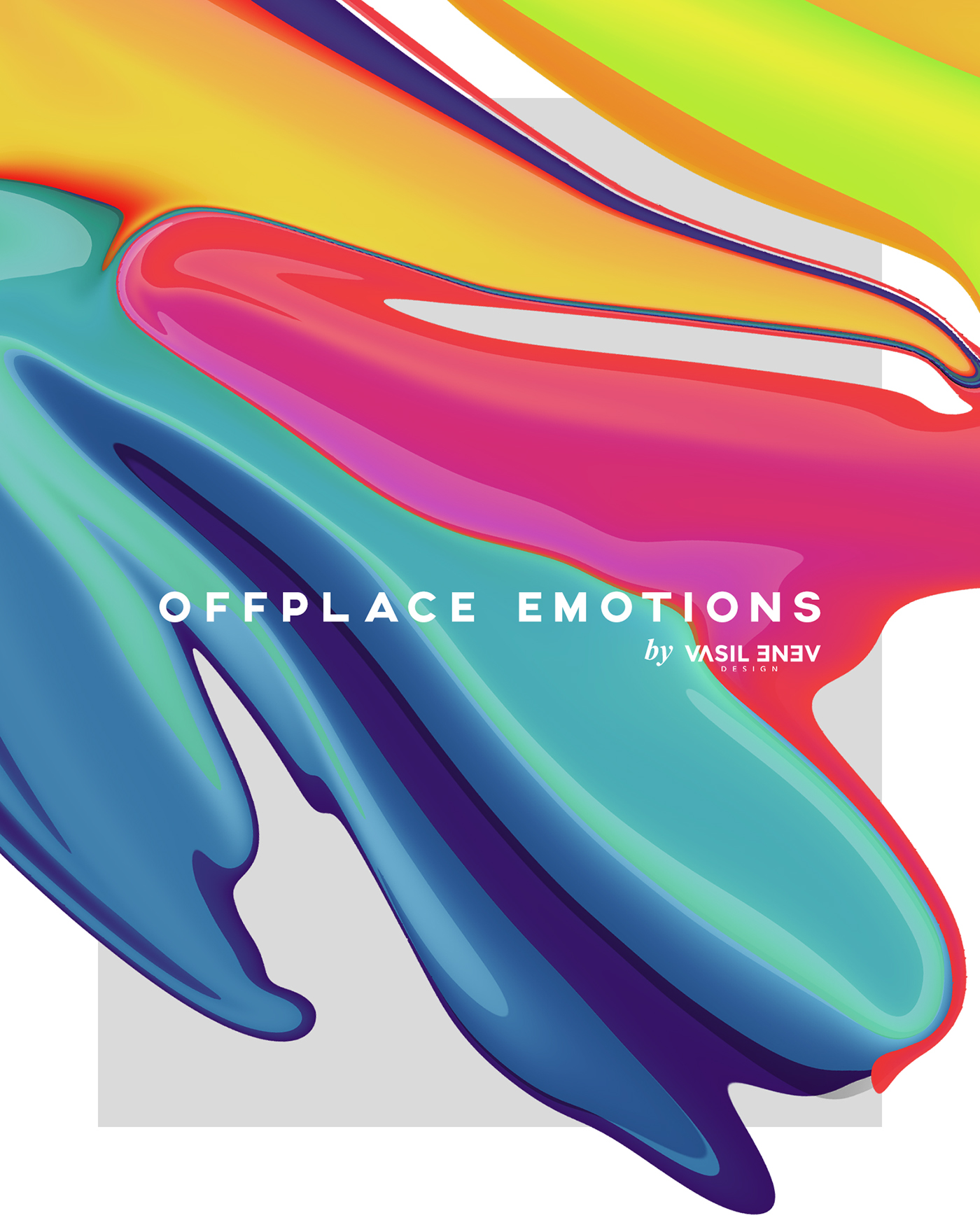 offplace emotions poster colorful fluid Love inspire art rainbow digital think vector Exhibition  artistic Ps25Under25