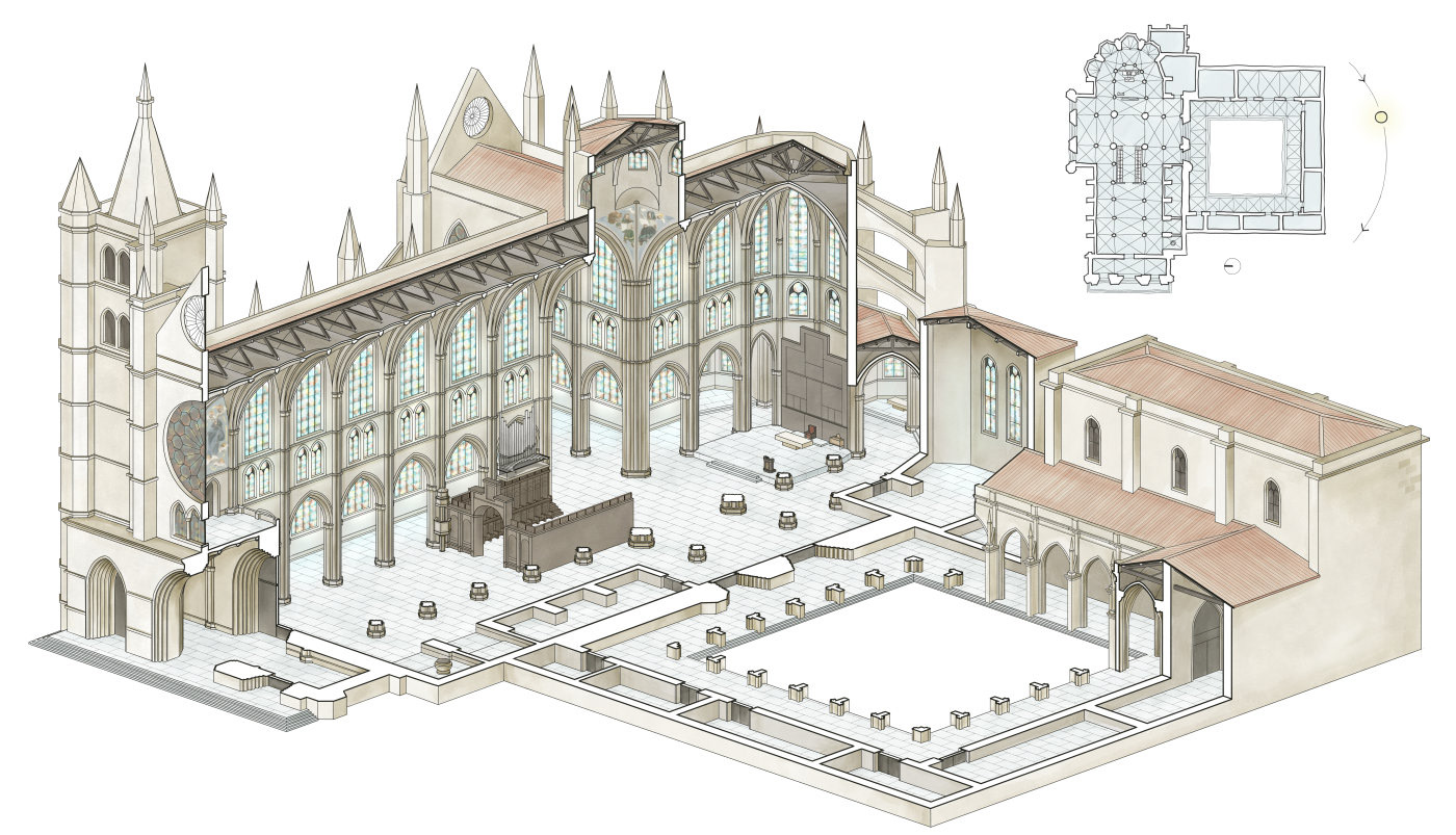 axonometric view historical Historical Architecture middle ages non-fiction