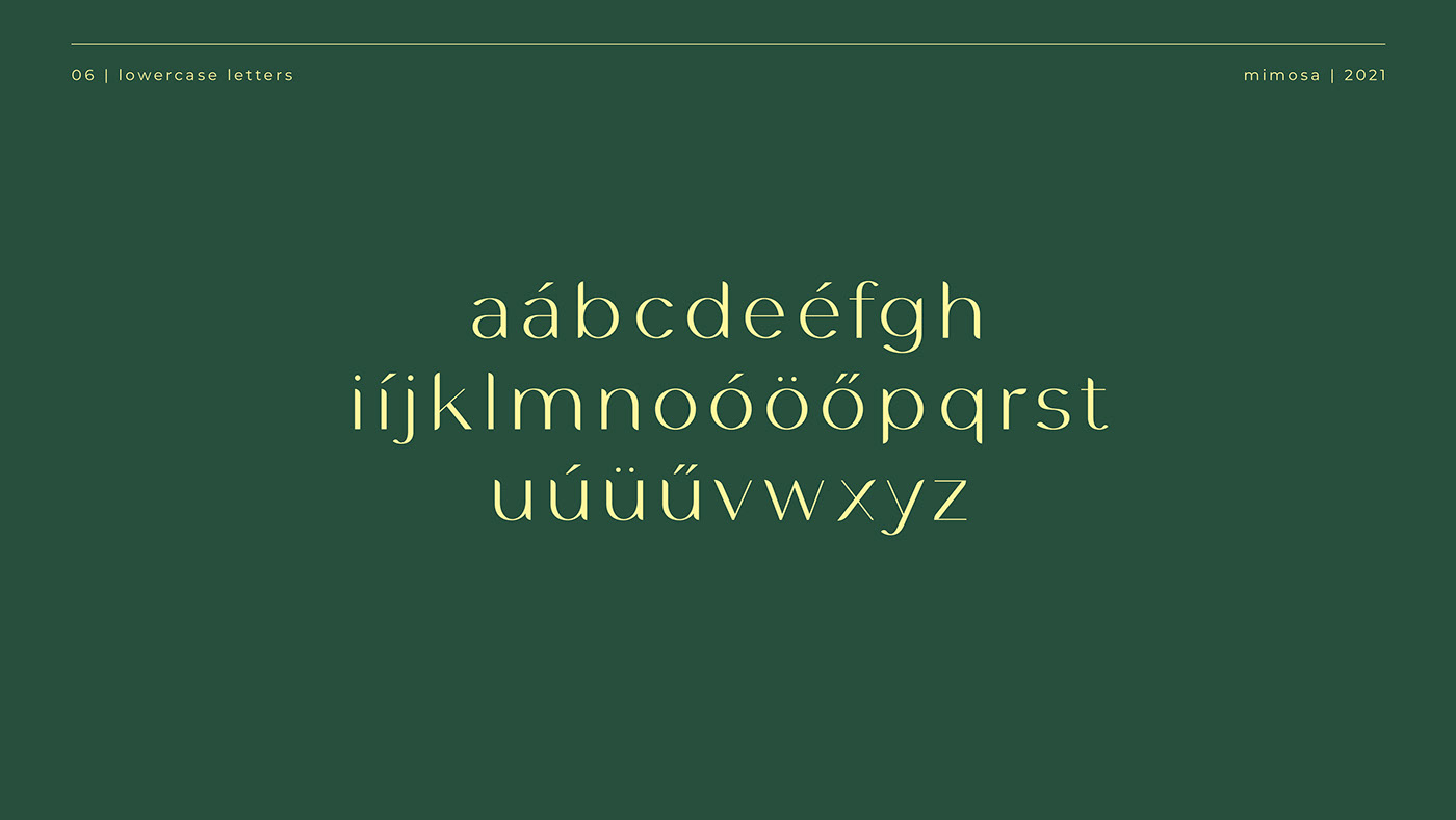 font mimosa type Typeface typography  