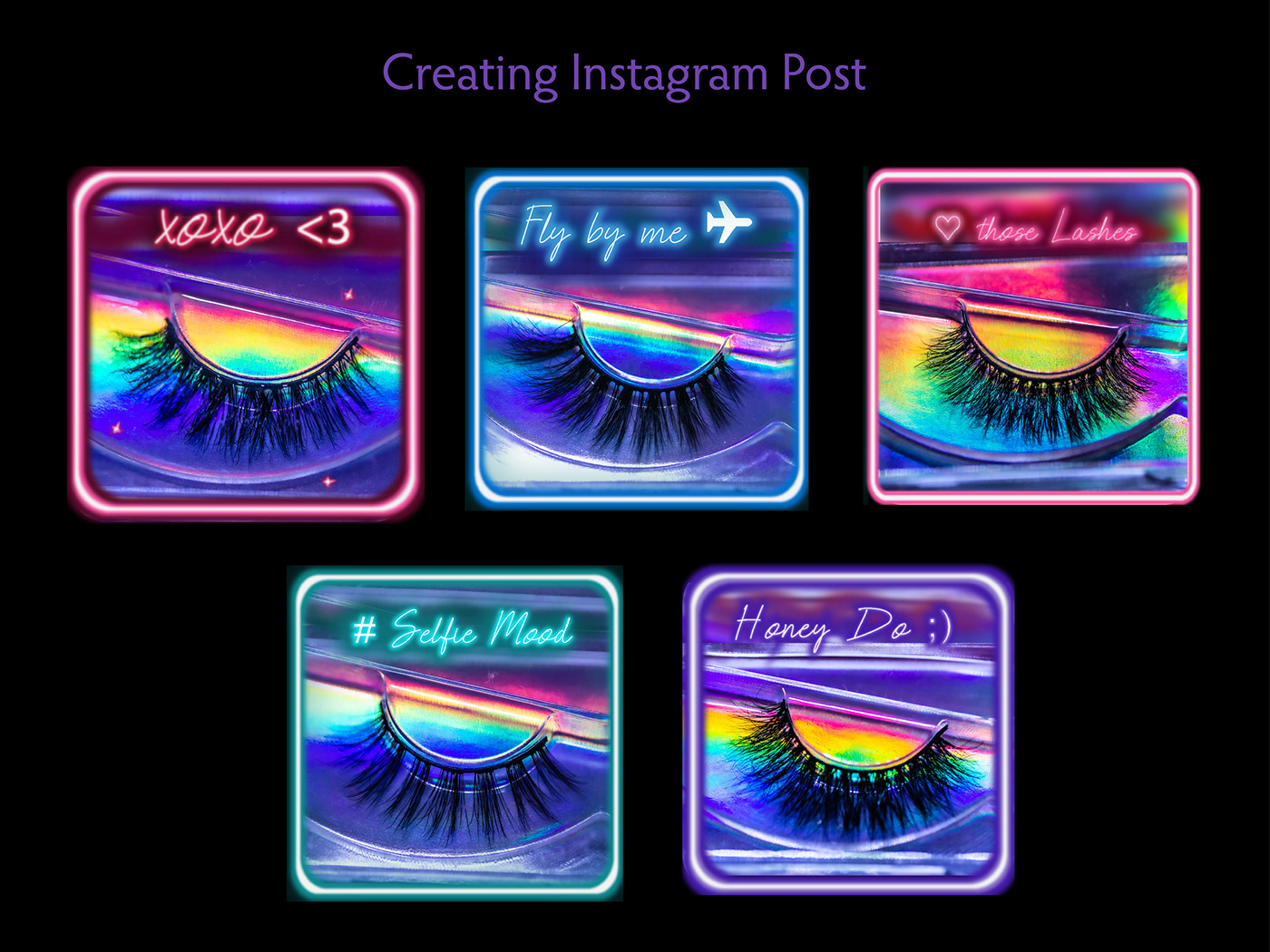beauty branding  instagram lashes