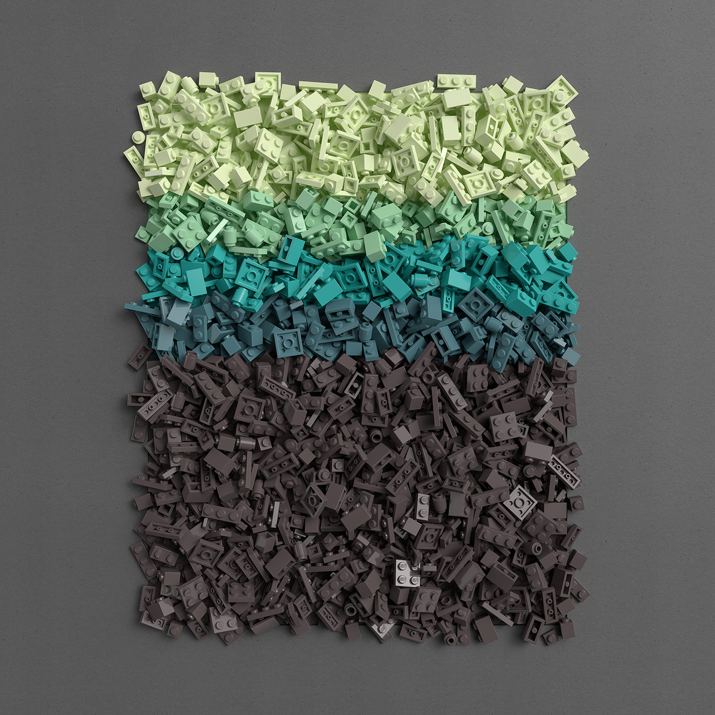LEGO 3dsmax V-ray physxpainter palette colors gradient bricks