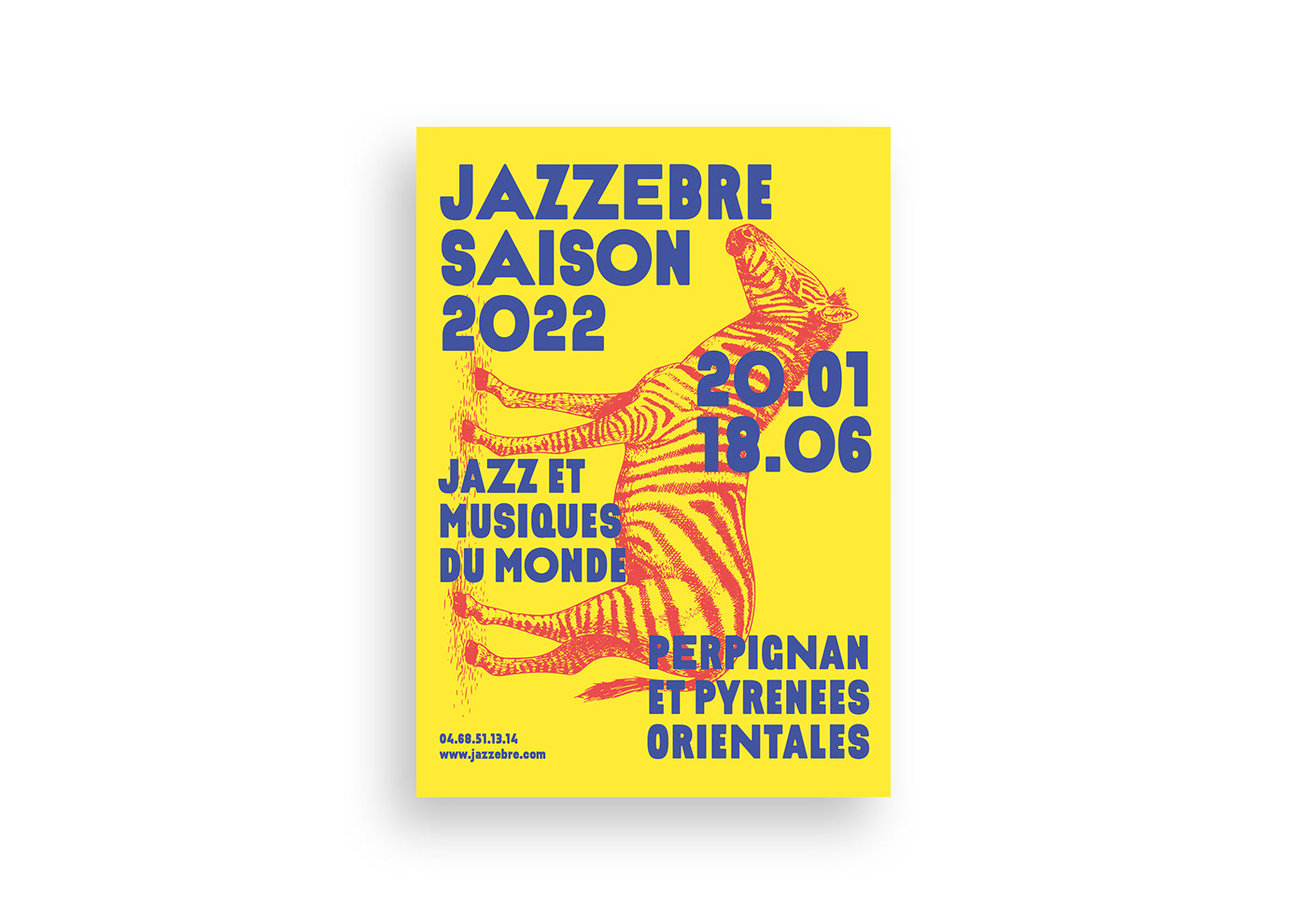 affiche festival jazz musiques du monde perpignan print typography   visual identity