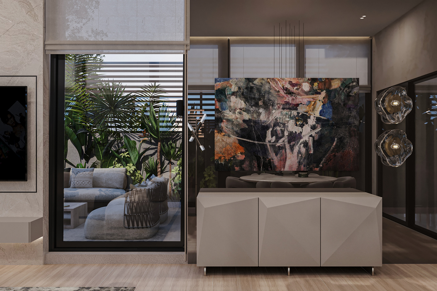indoor Render visualization interior design  architecture modern 3ds max corona archviz 3D