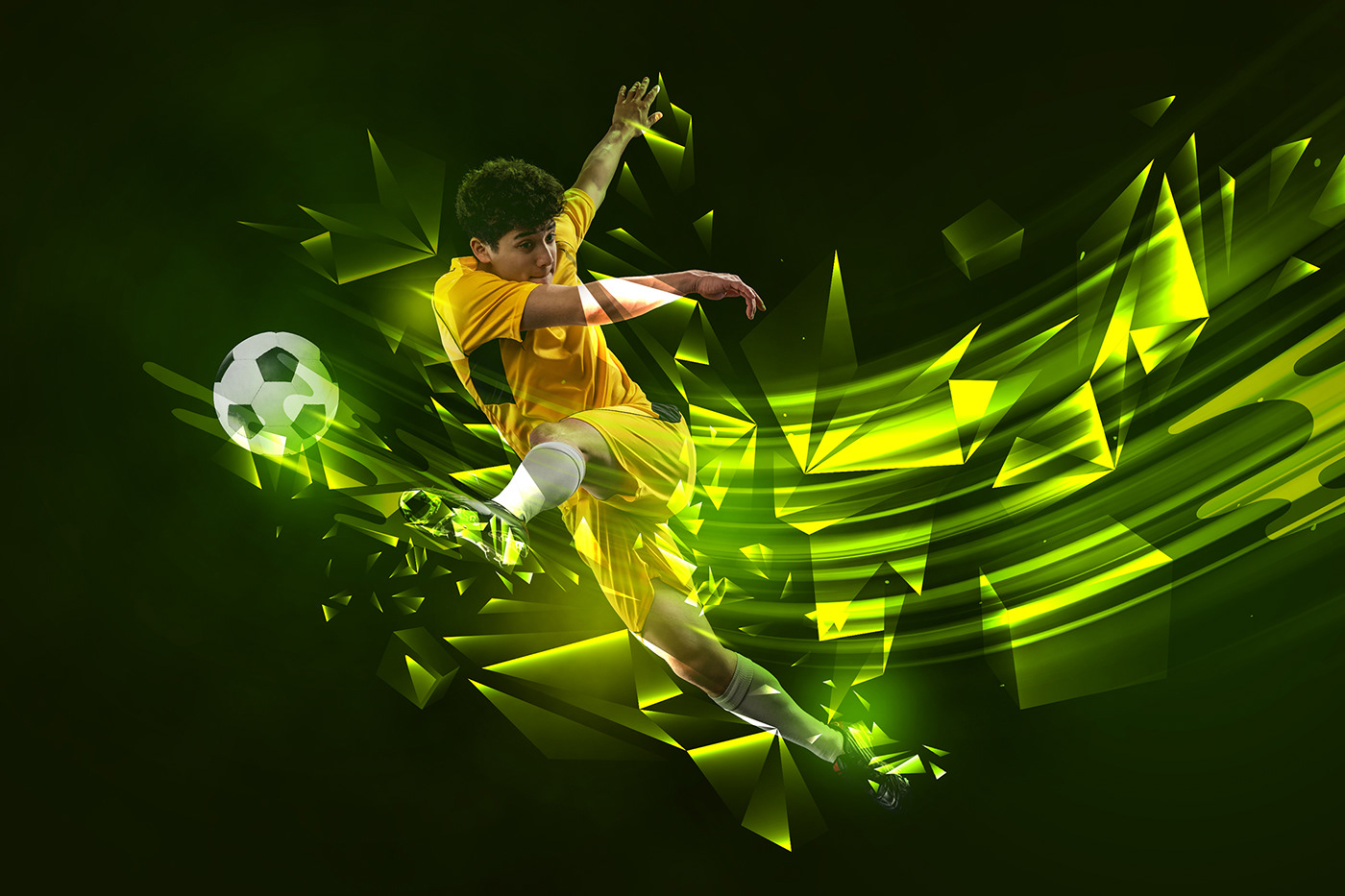 art digital football football design goalkeeper neon neon lights sports Sports Design
