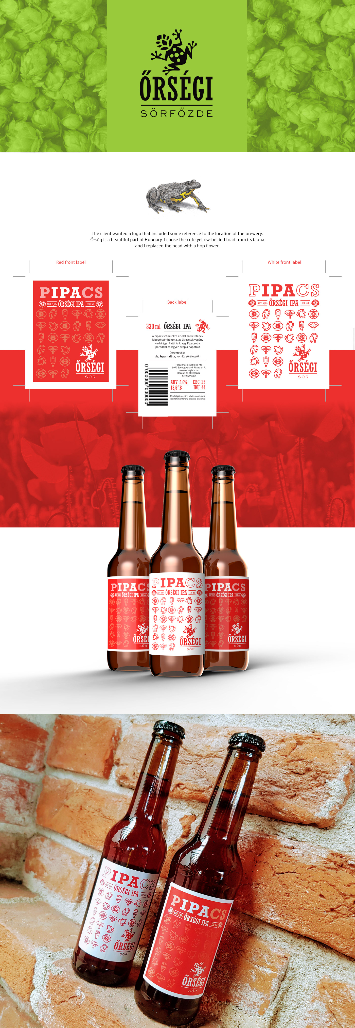 brewery beer label Label IPA poppy frog Őrség