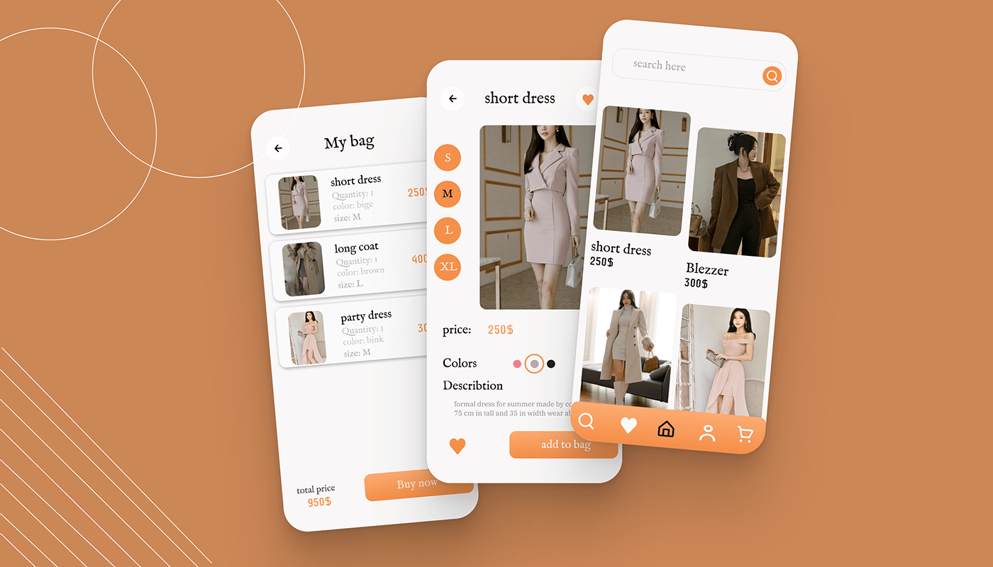design e-commerce Fashion  graphic UI ux