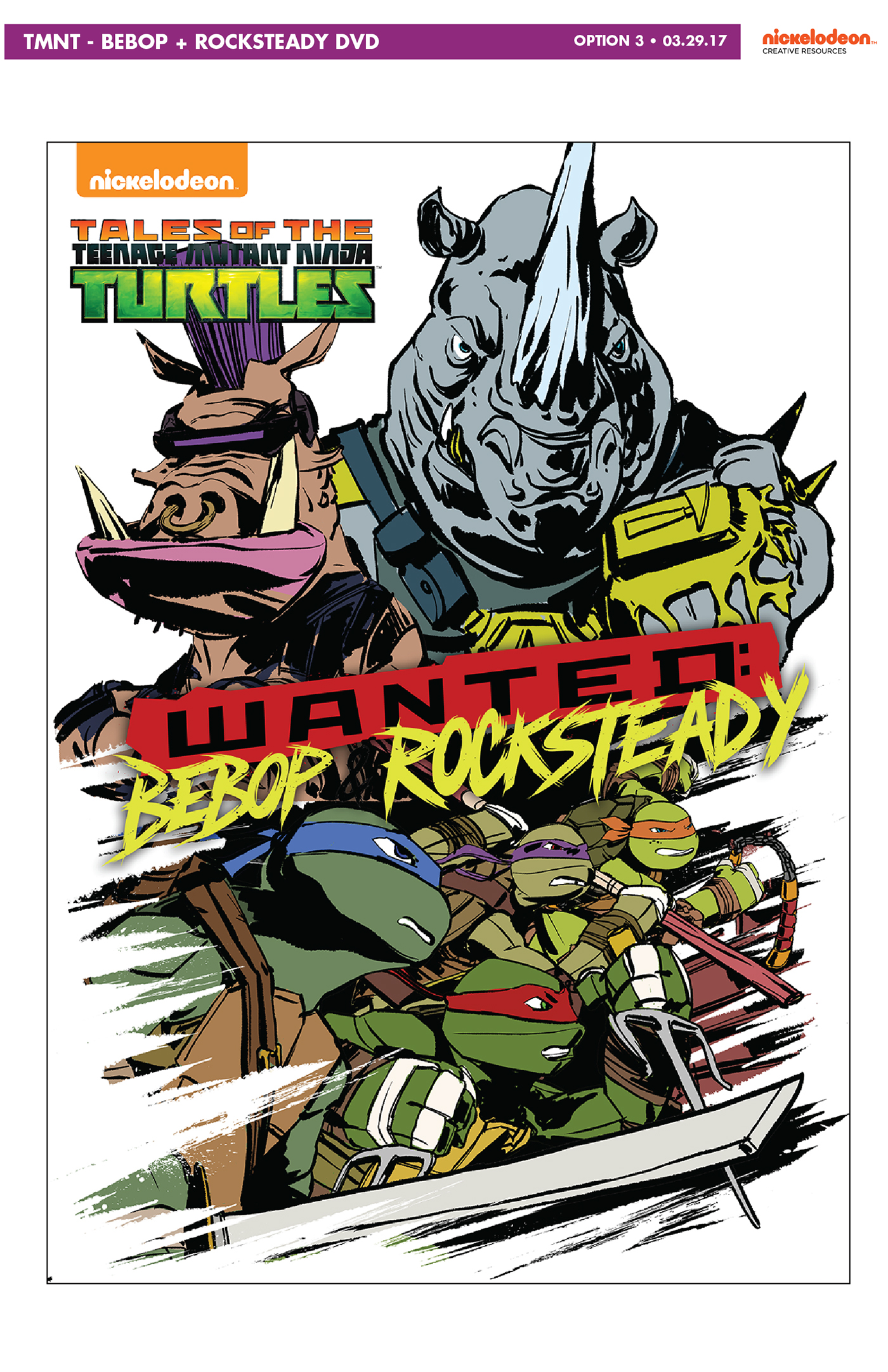TMNT bebop Rocksteady ice cream kitty DVD Teenage Mutant Ninja Turtles nickelodeon SDCC