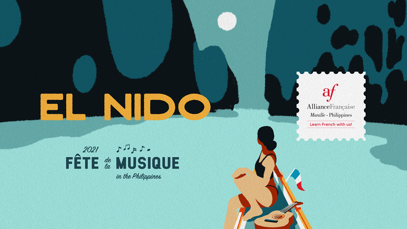 art direction  beaches branding  fete de la musique identity ILLUSTRATION  logo Music Festival philippines typography  