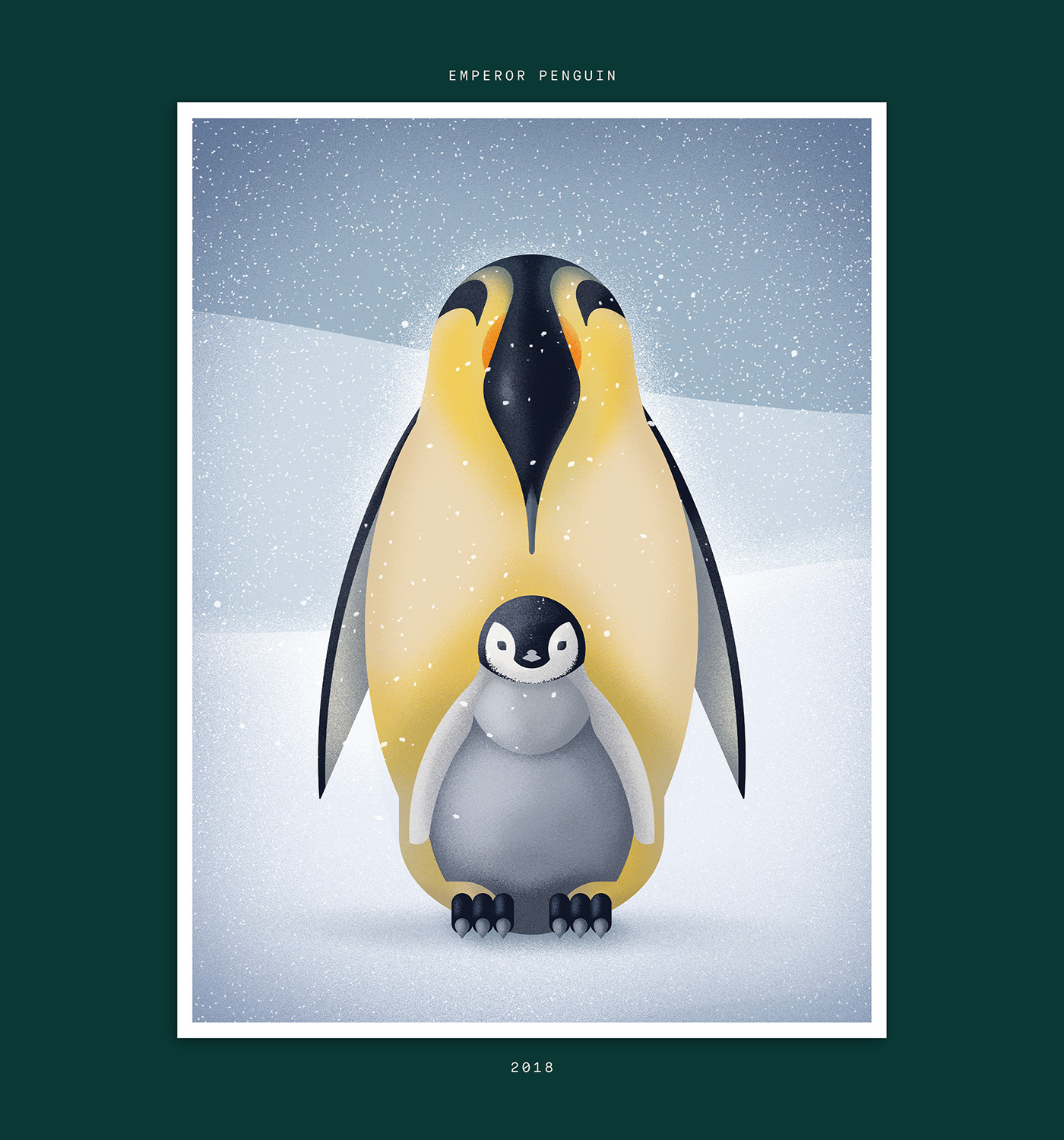 art print digital illustration penguin sloth reptile Dinosaur bird artwork animal world  nature poster