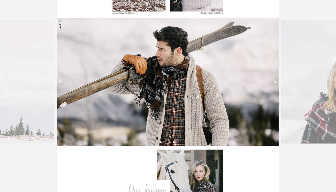 Roots Canada Holiday gift guide print Lookbook campaign alberta Banff Web