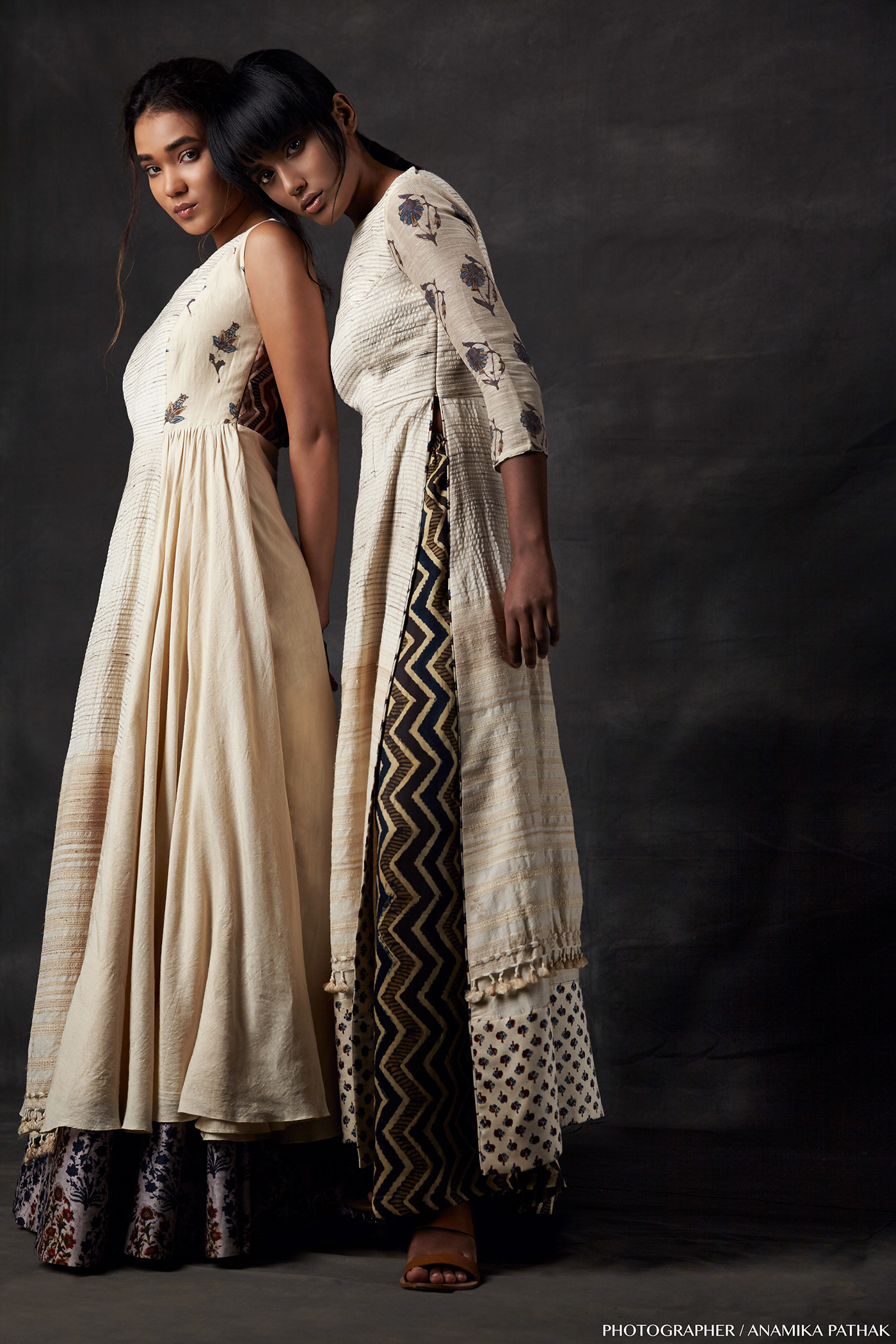 grey gray White prints indian textile texture INDIAN FASHION fashion photography Test Shoot