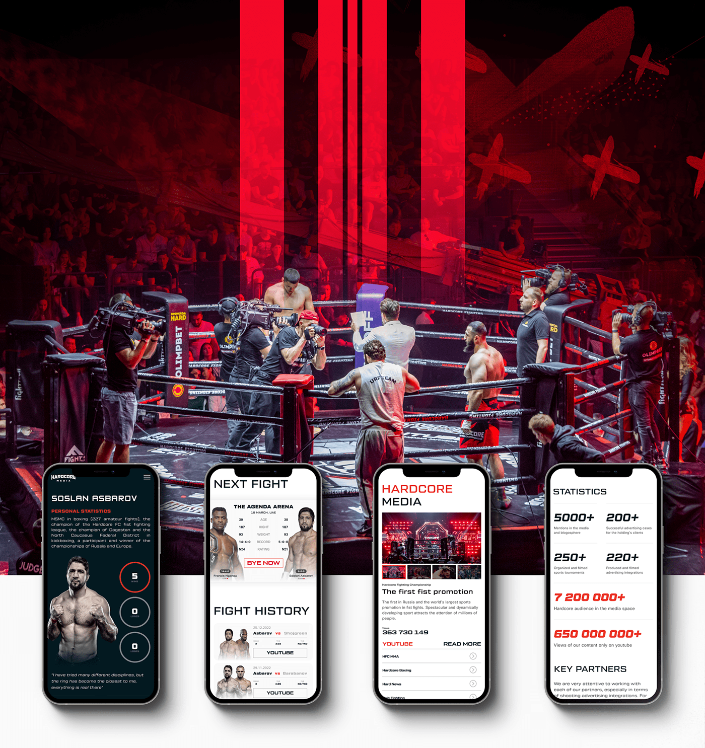 Boxing fight MMA sports UFC ui design UI/UX user interface Web Design  Website