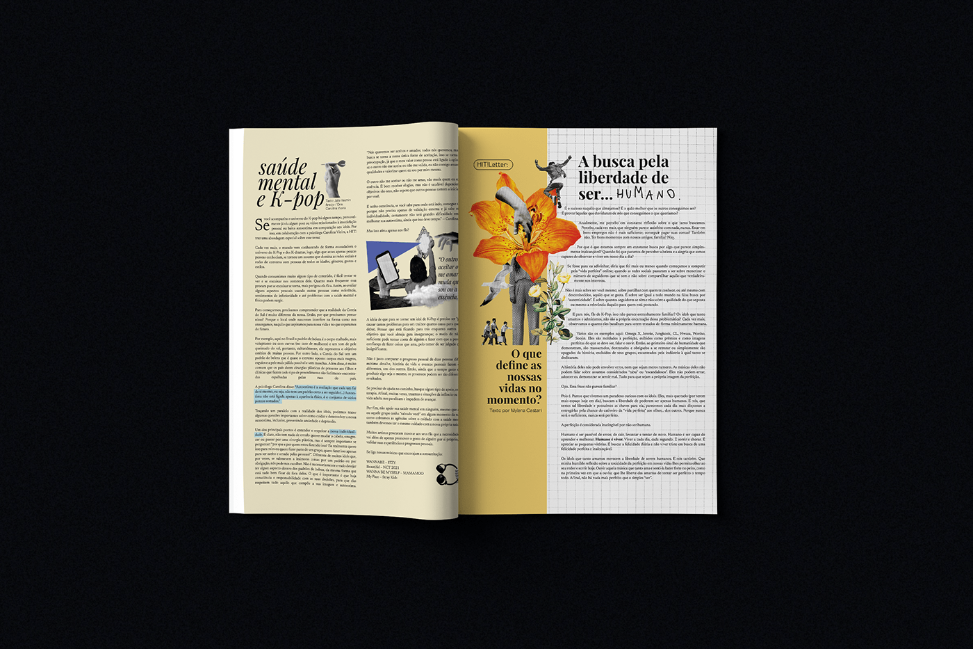 magazine kpop revista editorial design editorial collage colagem diagramação Livro book