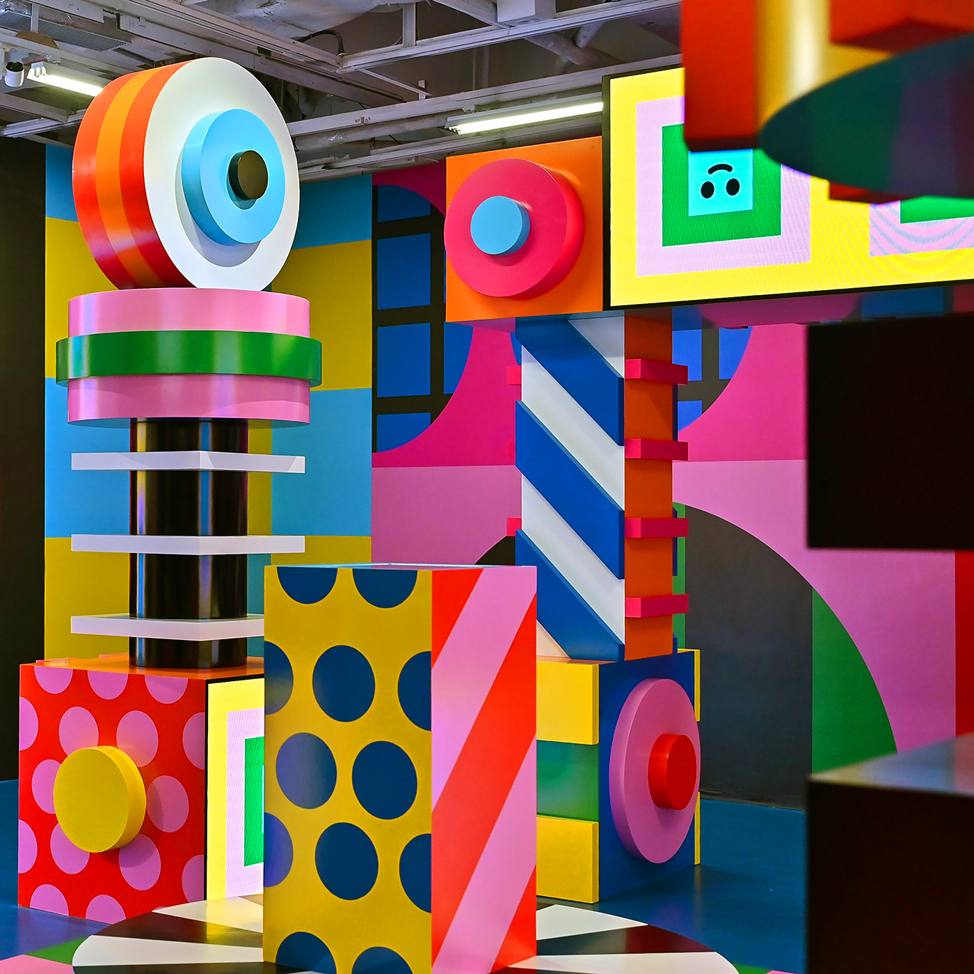colorful artwork design sculpture installation immersive craig and karl