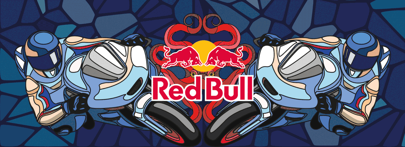 red bull visual for their moto gp participation