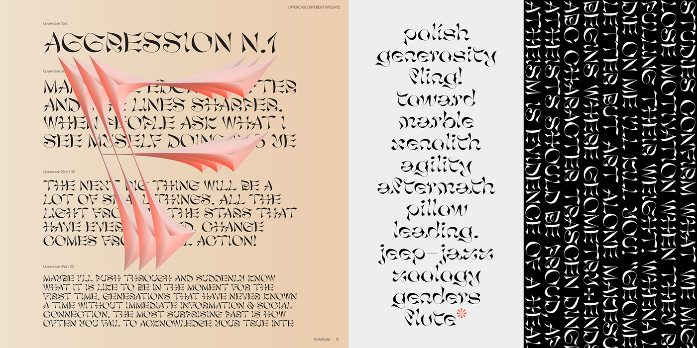 GoliaGolia typedesign lettering typography   font type glyphs GlyphsApp Sharp gothic