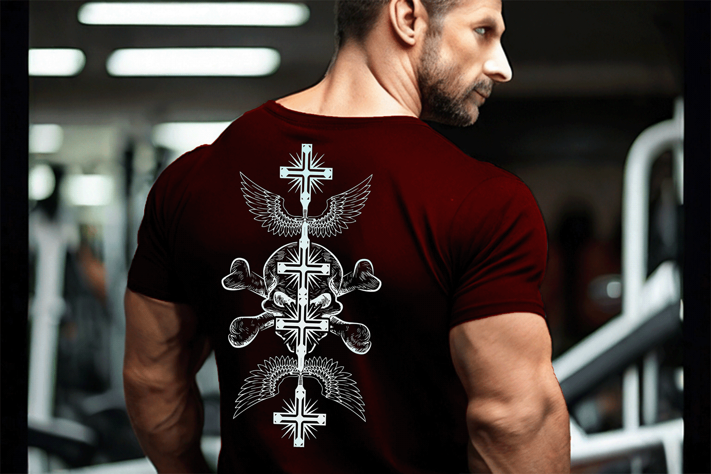 t shirt design typography   front design Graphic Designer Gym t-shirt design fitness front  back Try something different