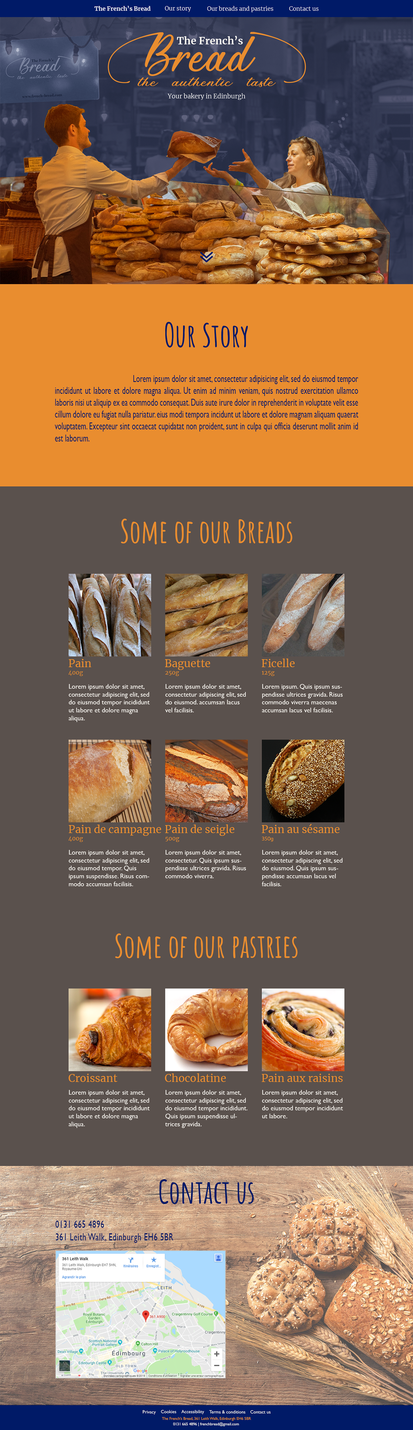 Webdesign bakery logo logodesign scrollspy page bread