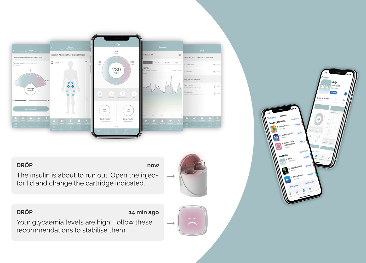 diabetes Health productdesign industrialdesign app graphicdesign designforhealth DiabetesType1 ux UI
