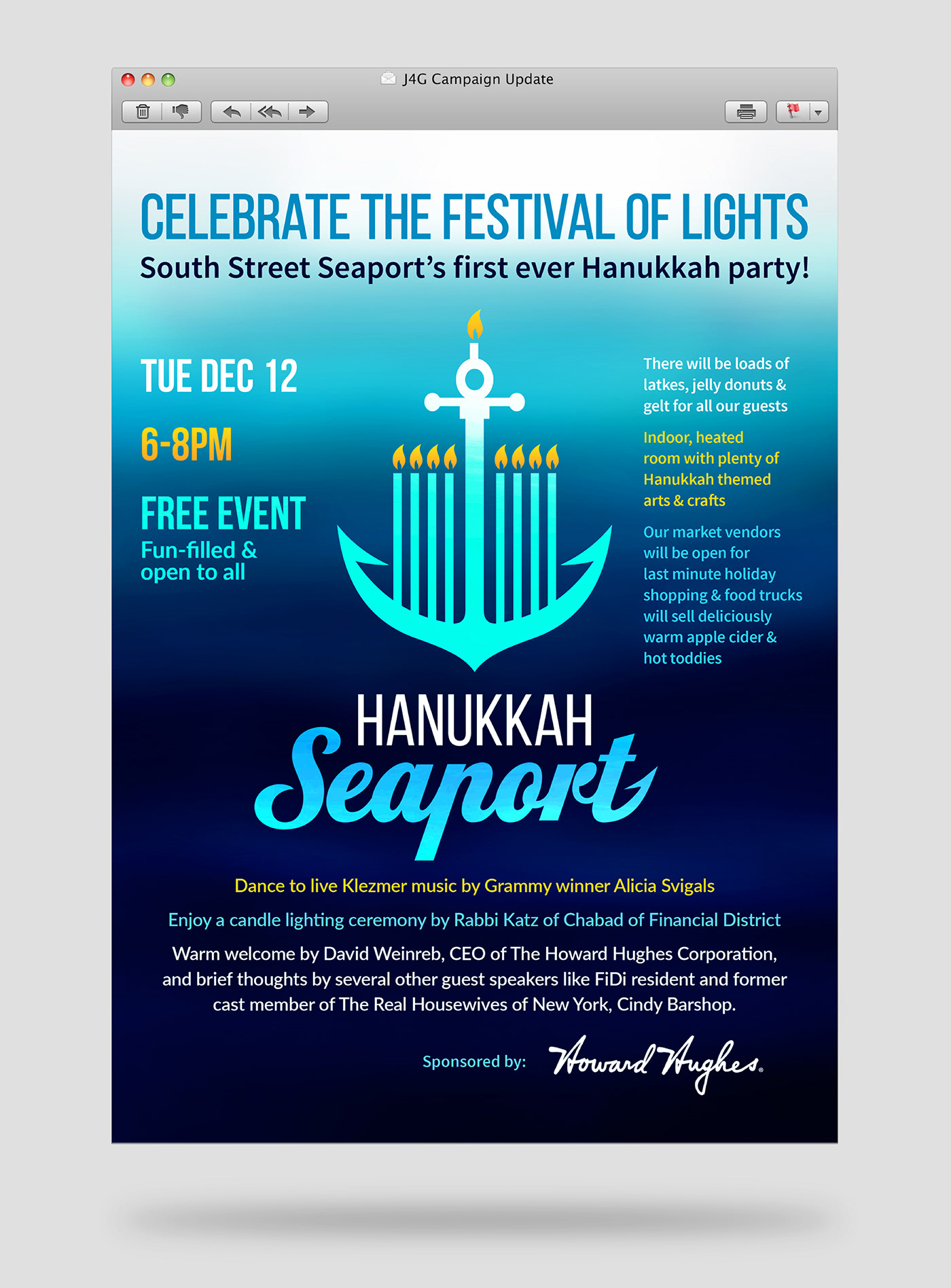 Howard Hughes Festival of Lights Hanukkah Party Invitation_1