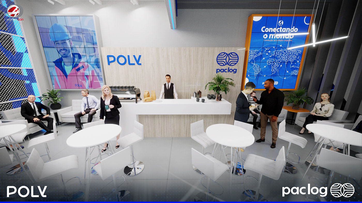 poly booth Stand Exhibition Design  shipping Logistics intermodal paclog poly terminais
