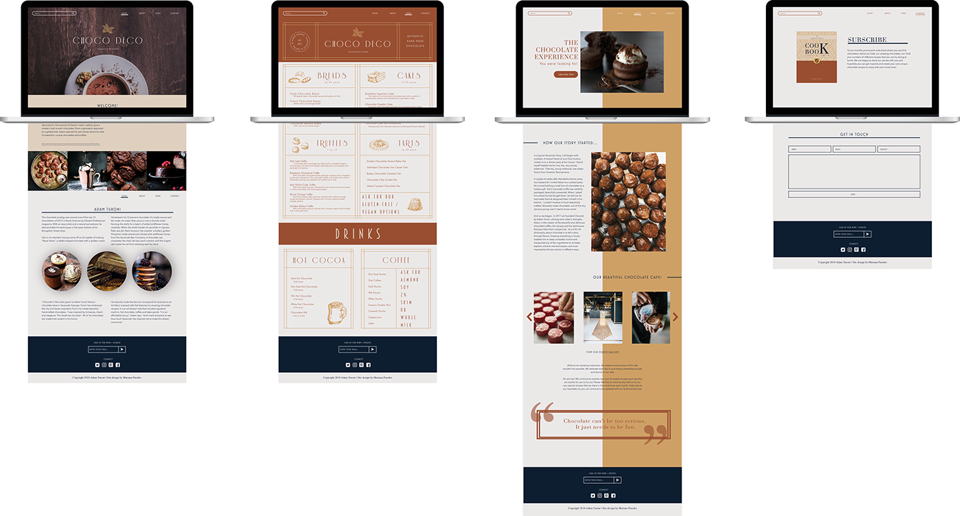 Braning coffee shop store SCAD scad works Website Design Stationary design Cook Book