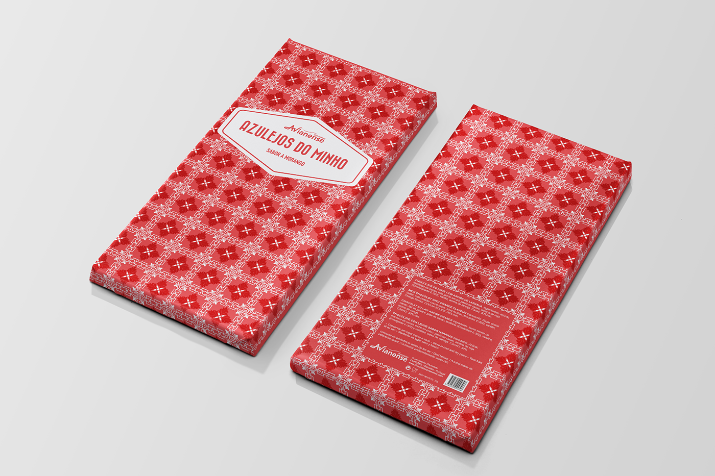 chocolate tiles portuguese tiles Packaging 3D graphic design  IPCA Avianese