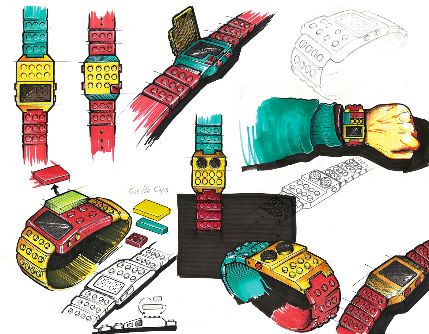 design Fun industrial design  keyshot LEGO lego world product product design  watch watch design
