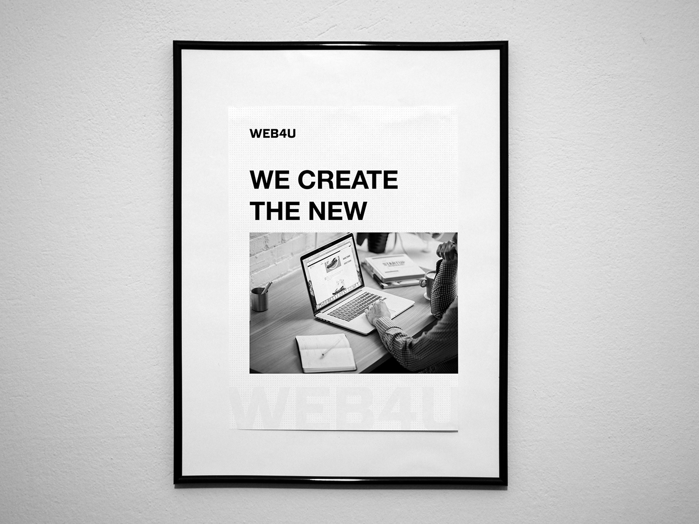 poster Web You design black White