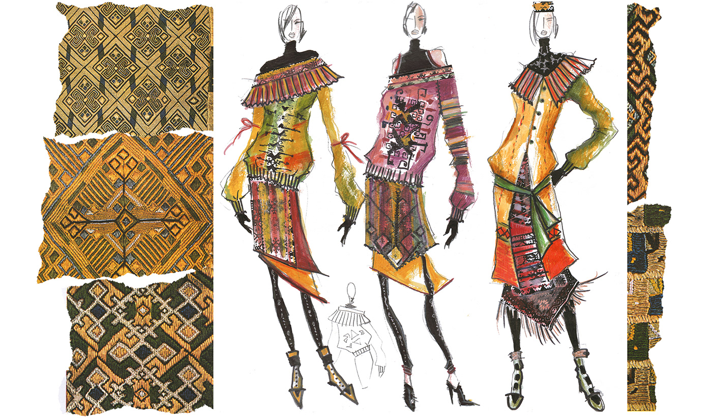 Drawing  fashion art fashion collection fashion design knitwear sketch textile textile design  weaving womenswear