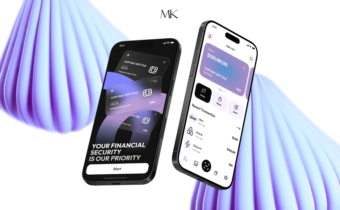 bank mobile app finance app Mobile app mobile app design UI/UX app design application ui design user interface Figma