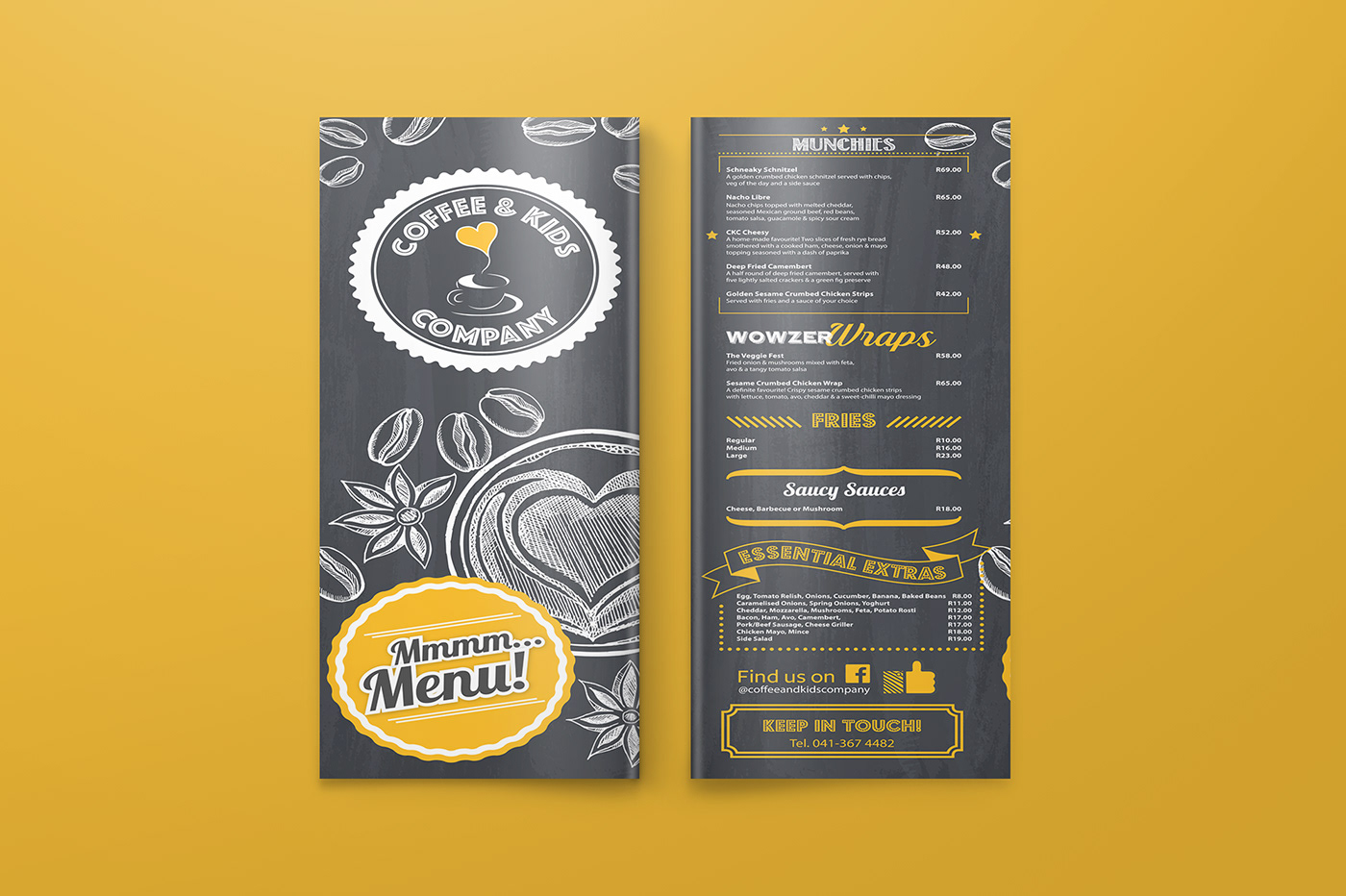 menu design Layout chalk