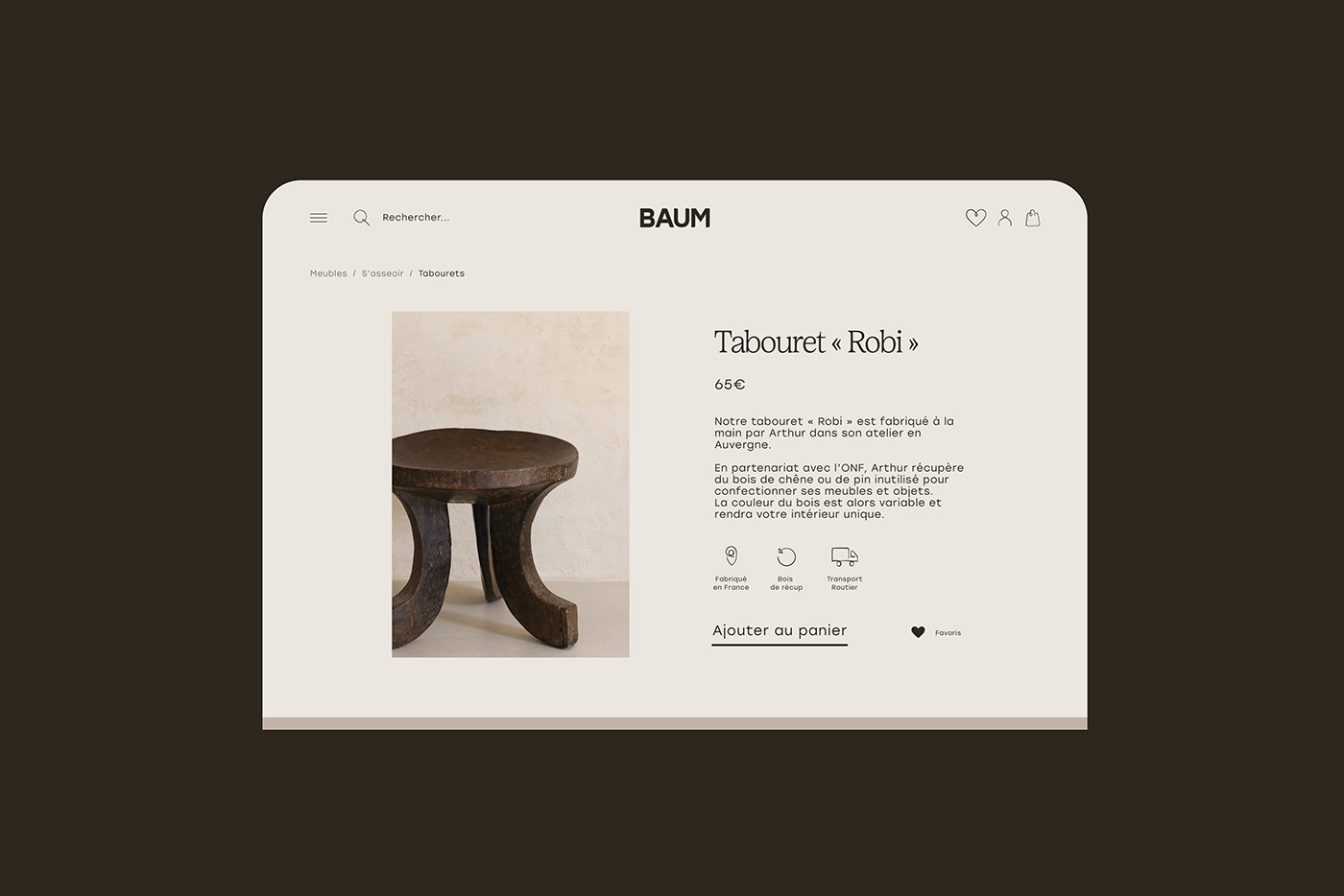 furniture online store Web Design  made in France identité visuelle Logo Design direction artistique brand identity wool wood