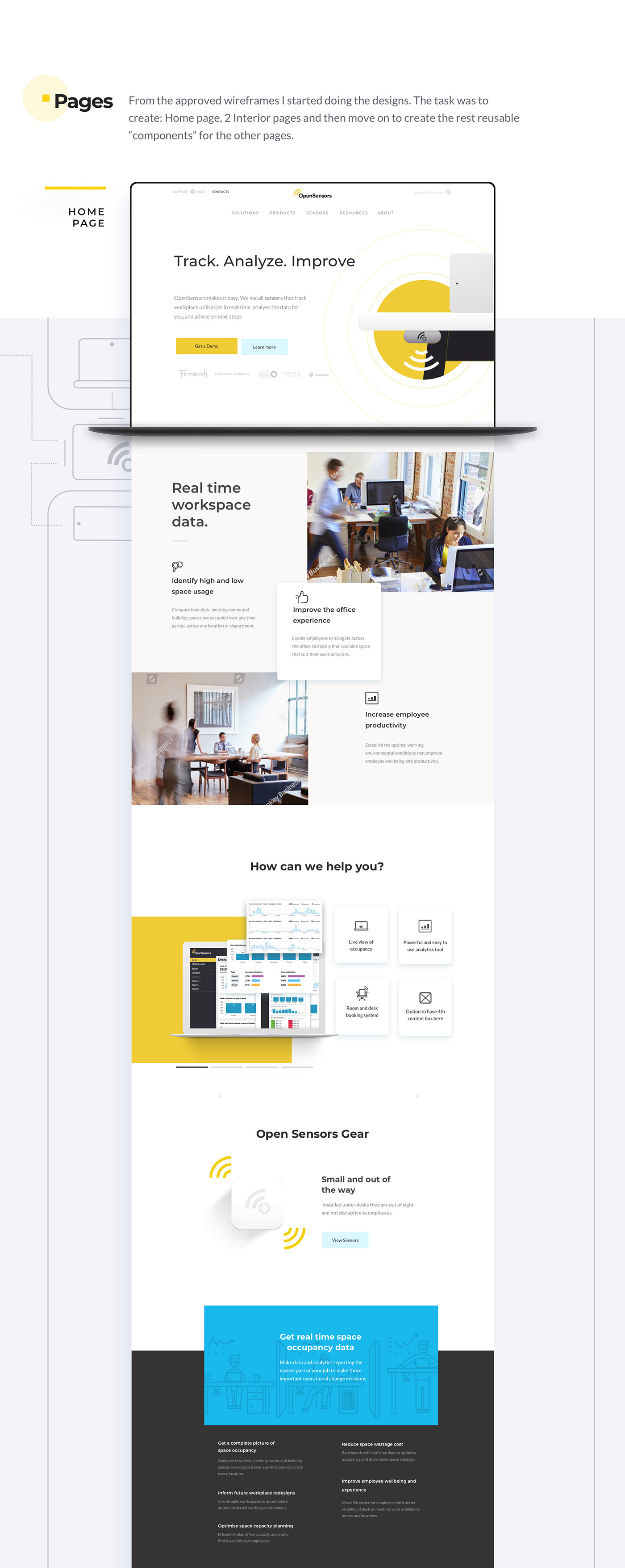 Case Study redesign Web Design  landing page tech Gadget friendly bright app