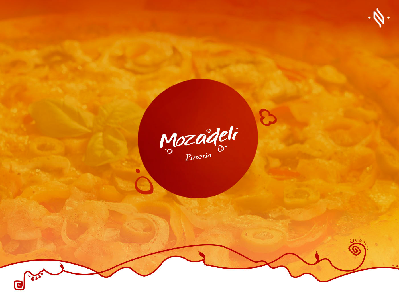 Logotipo marca diseño de producto brand logo Campaña mozadeli design Pizza peru