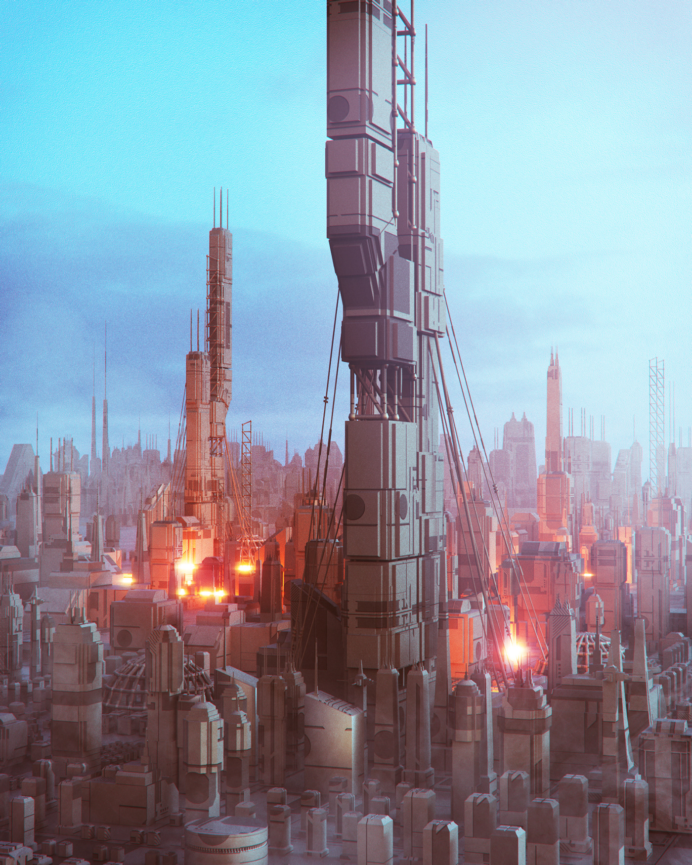 3dart 3D design architecture science fiction Scifi Cyberpunk fantasy cinema4d