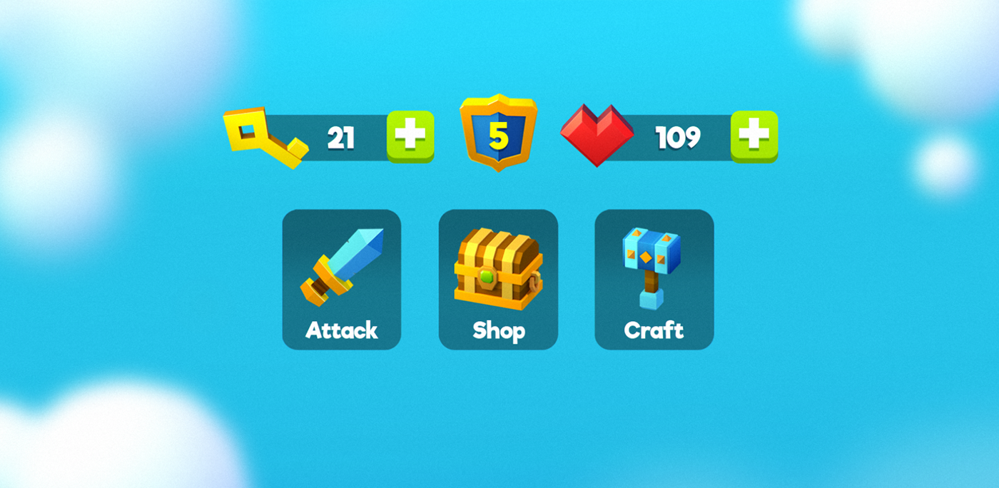 mobile games game design  Game Assets UI/UX icons islands quest Loot Visual Development