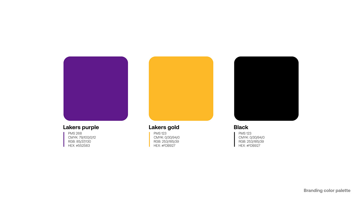 app branding  concept la lakers Logo Design modern rebranding sport UX / UI Website