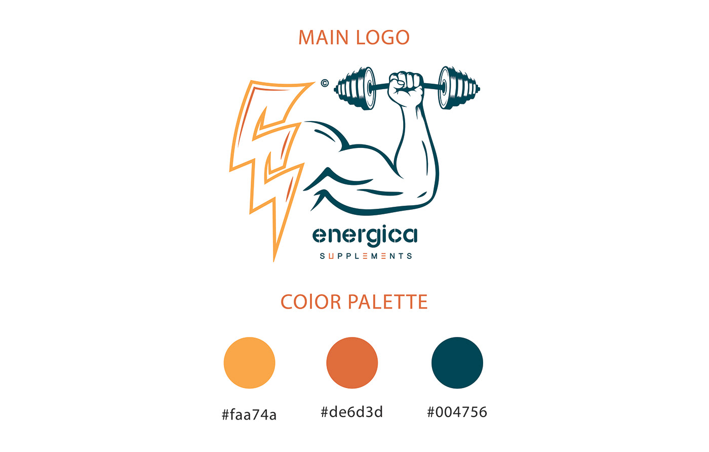 power energy brand identity adobe illustrator supplement gym fitness sport Food  Socialmedia