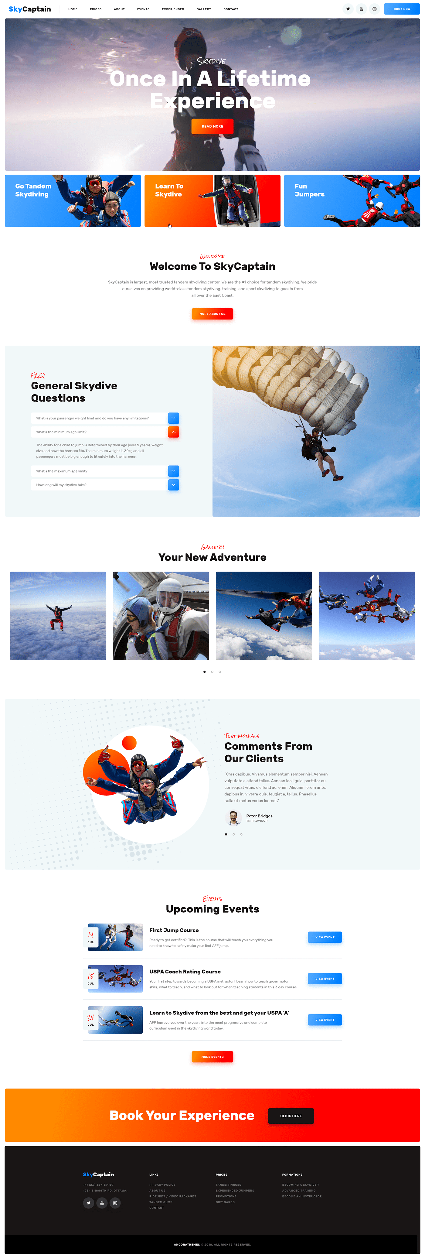 adventure Airdrop Booking extreme filters lessons online store parachuting paragliding shop