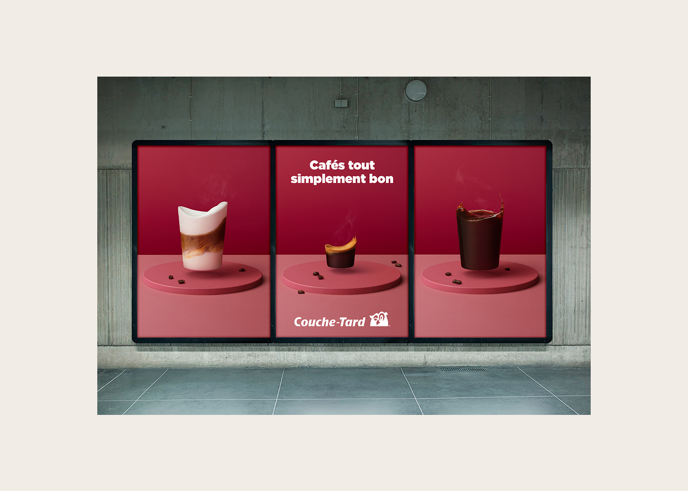 Advertising  Coffee couche-tard Food  photo retouch Photography  special effect still life
